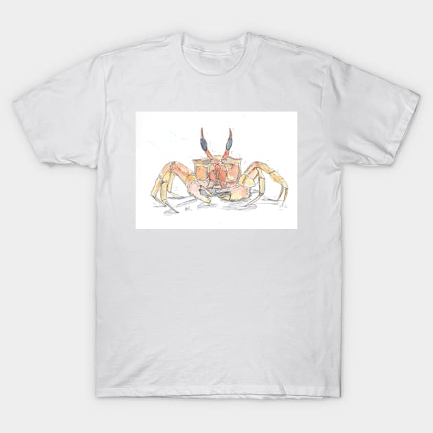 Red ghost crab illustration T-Shirt by DebTheZeb